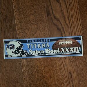 NFL Tennessee Titans Super Bowl Bumper Sticker